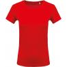Camiseta con cuello redondo y manga corta de mujer