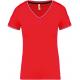 Camiseta de punto piqué y cuello de pico para mujer Ref.TTK394-ROJO/AZUL MARINO/BLANCO