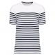 Camiseta marinera de algodón orgánico para hombre Ref.TTK3033-RAYAS BLANCAS/AZUL MARINO