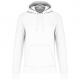 Sudadera capucha ecorresponsable hombre Ref.TTK4027-BLANCO