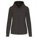 Sudadera con capucha y cremallera ecorresponsable mujer Ref.TTK4031-GRIS OSCURO