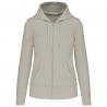 Sudadera con capucha y cremallera ecorresponsable mujer