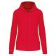 Sudadera con capucha y cremallera ecorresponsable mujer Ref.TTK4031-RED