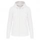 Sudadera con capucha y cremallera ecorresponsable mujer Ref.TTK4031-BLANCO