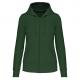 Sudadera con capucha y cremallera ecorresponsable mujer Ref.TTK4031-BOSQUE VERDE