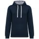 Sudadera con capucha de forro contrastado  - unisex Ref.TTK4013-MARINA/MARINIE