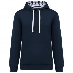 Sudadera con capucha de forro contrastado  - unisex