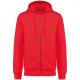 Sudadera ecorresponsable french terry - capucha y cremallera - unisex Ref.TTK4008-RED