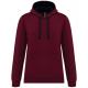 Sudadera capucha contrastada hombre Ref.TTK446-VINO/MARINA