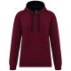 Sudadera capucha contrastada hombre Ref.TTK446-VINO/MARINA