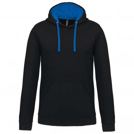 Sudadera capucha contrastada hombre