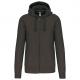 Sudadera con capucha y cremallera Ref.TTK454-GRIS OSCURO