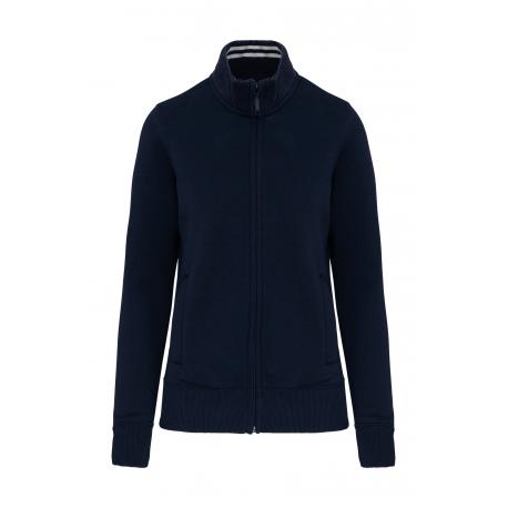 Chaqueta de felpa con cremallera mujer