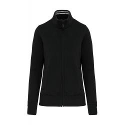 Chaqueta de felpa con cremallera de mujer
