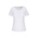 Camiseta corta orgánica cuello sin costuras mujer Ref.TTK399-BLANCO
