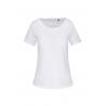 Camiseta corta orgánica cuello sin costuras mujer