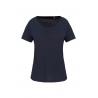Camiseta corta orgánica cuello sin costuras mujer
