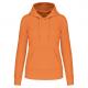 Sudadera capucha ecorresponsable mujer Ref.TTK4028-NARANJA CLARO