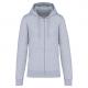 Sudadera con capucha y cremallera ecorresponsable hombre Ref.TTK4030-GRAY DE OXFORD