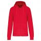 Sudadera con capucha y cremallera ecorresponsable hombre Ref.TTK4030-RED