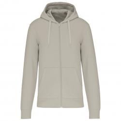 Sudadera con capucha y cremallera ecorresponsable hombre