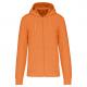 Sudadera con capucha y cremallera ecorresponsable hombre Ref.TTK4030-NARANJA CLARO