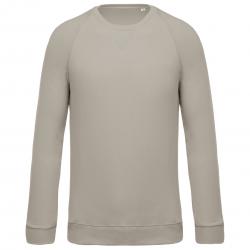 Sudadera algodón orgánico con cuello redondo y mangas raglán