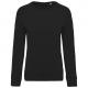 Sudadera algodón orgánico con cuello redondo y mangas raglan Ref.TTK481-NEGRO