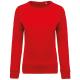 Sudadera algodón orgánico con cuello redondo y mangas raglan Ref.TTK481-RED