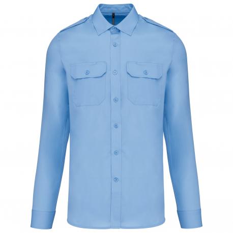 Camisa piloto manga larga hombre