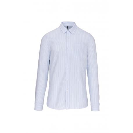 Camisa oxford lavada manga larga