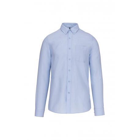 Camisa oxford lavada manga larga