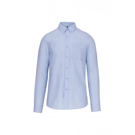 Camisa oxford lavada manga larga