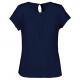 Blusa crepe mujer Ref.TTK5002-AZUL DE MAR PROFUNDO