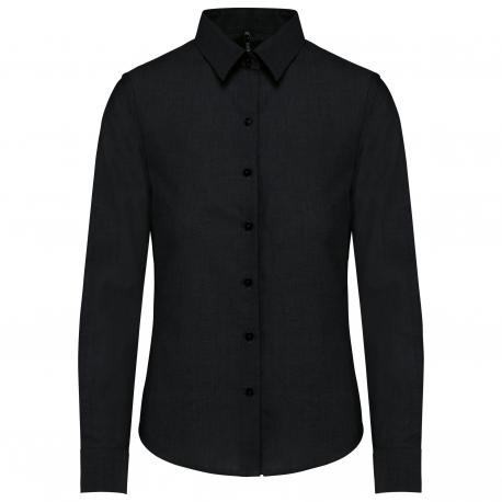 Camisa oxford manga larga mujer
