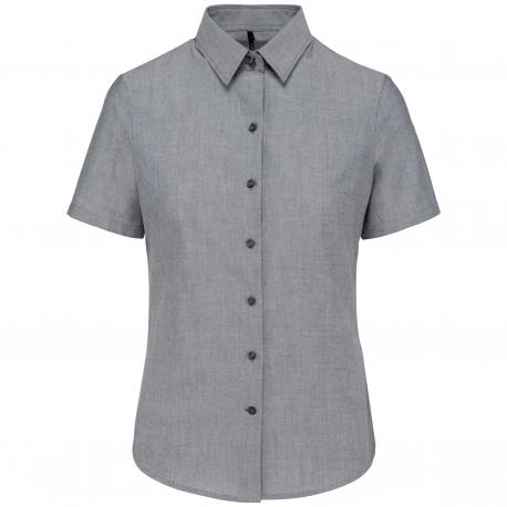 Camisa oxford manga corta mujer