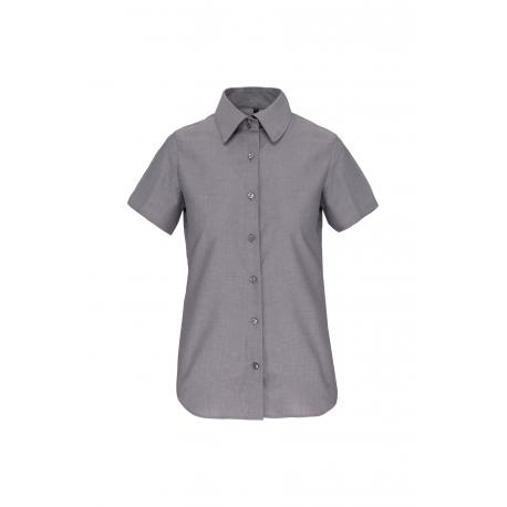 Camisa oxford manga corta mujer