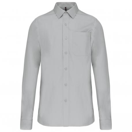 Camisa popelina manga larga hombre