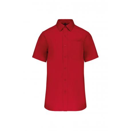 Camisa popelina manga corta hombre