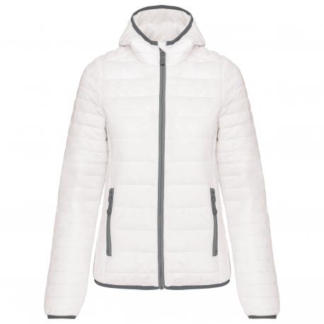 Chaqueta acolchada y ligera con capucha mujer