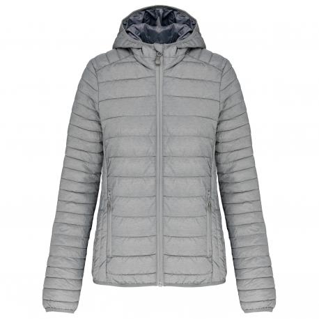 Chaqueta acolchada y ligera con capucha mujer
