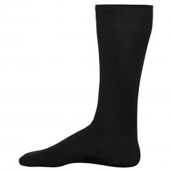 Calcetines altos para hombre de algodón mercerizado negro de hilo de Escocia