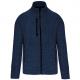 Chaqueta jaspeada con cremallera hombre Ref.TTK9106-MELANGE DE LA MARINA