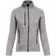 Chaqueta jaspeada con cremallera mujer Ref.TTK9107-MELANGE GRIS CLARO