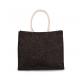 Bolsa de playa en yute Ref.TTKI0219-NEGRO/PLATEADO 