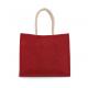 Bolsa de playa en yute Ref.TTKI0219-RED DE CEREZAS/ORO 