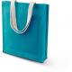 Bolsa shopper de yute con asas de algodón Ref.TTKI0221-TURQUOISE 