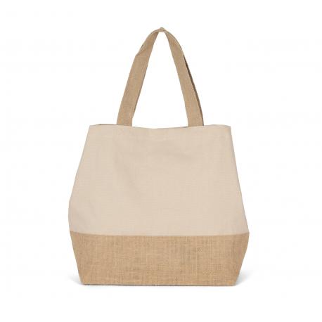 Bolsa de compras de yute & algodón canvas