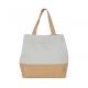 Bolsa de compras de yute & algodón canvas Ref.TTKI0235-NIEVE GRIS/NATURAL 