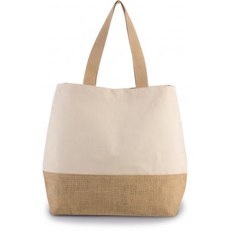 Bolsa de compras de yute & algodón canvas